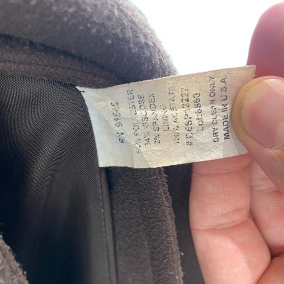 Liquid Women's Mocha Brown Fall Business Peacoat USA Made 6 - Picture 4 of 6